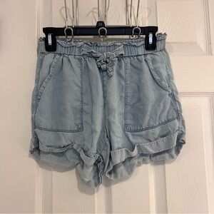 Aerie‎ High Waist Denim Blue Shorts